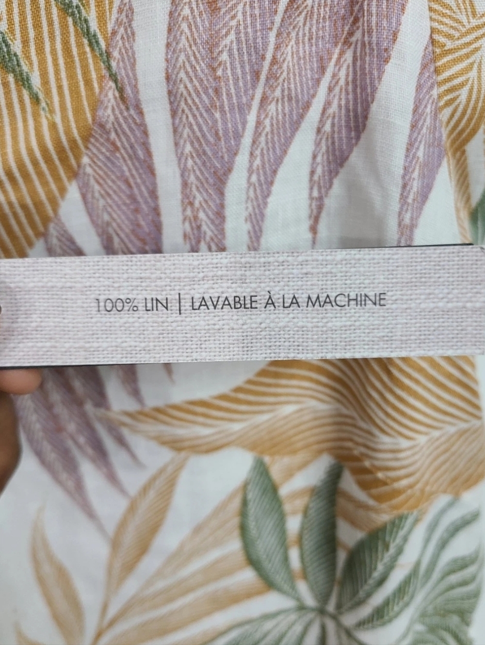 Tahari Floral Sundress Womens Size L Oatmeal 100% Linen Lagenlook Vacation BoHo - Picture 5 of 6
